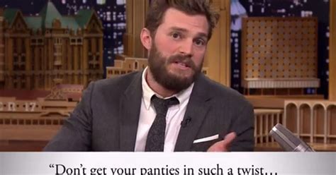 Fifty Shades Watch Jamie Dornan Read Lines From The Saucy Novel In
