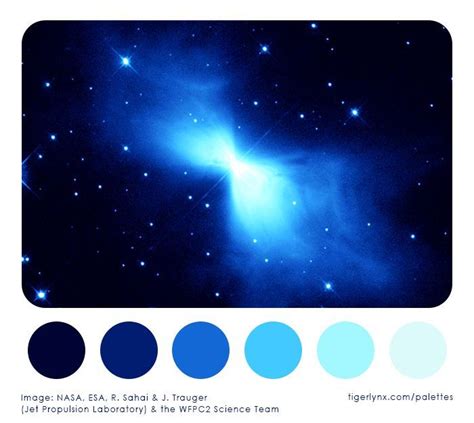 Colour Palette In Shades Of Blue By Tigerlynx Based On A Nasa Esa