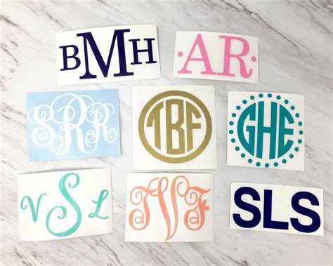 Personalized Monogram Vinyl Decal Initially Yours Reviews On Judgeme