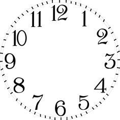 Zifferblatt uhr zum ausdrucken kostenlos. Blank Clock Clipart | templates & printables | Pinterest | Uhren, Digitaluhr und Schablonen