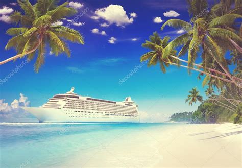 Cruise Ship Near Beach Stock Photo By ©rawpixel 84034592