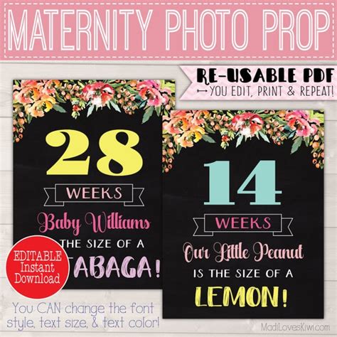 boho pregnancy chalkboard sign editable pregnancy week by week chalkboard pregnancy weekly