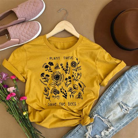 Wildflower Shirt Botanical Shirt Womens Nature Shirt Etsy Botanical