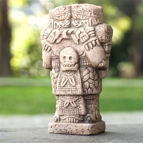 Unique Aztec Archaeology Ceramic Replica Sculpture Small Serpent