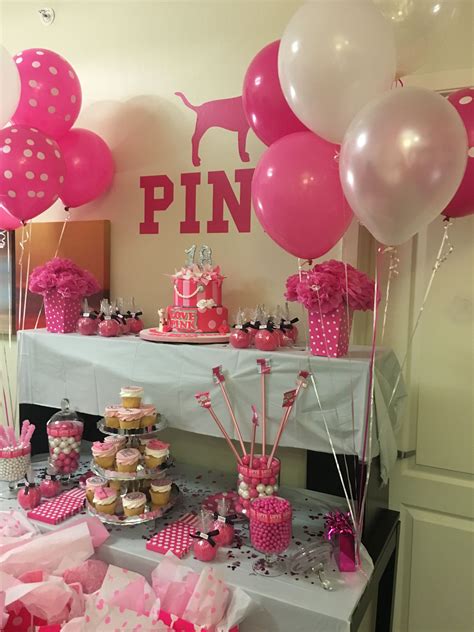 Pin By Ashley Bush On Victoria Secret Pink Party Pink Birthday Party