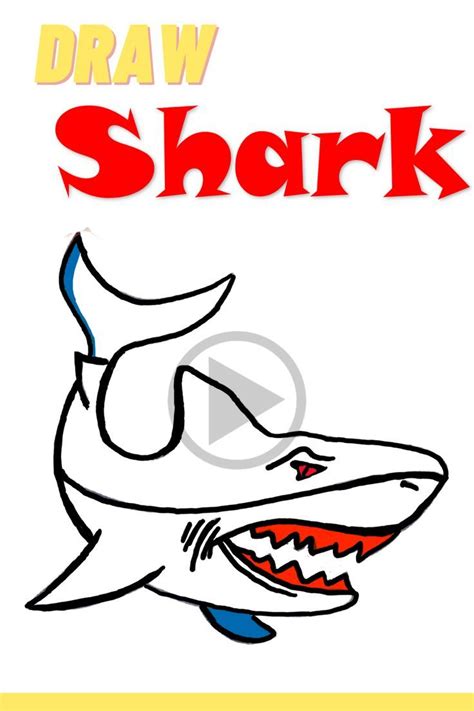 How To Draw A Shark For Kids Step By Step Drawing For Beginners