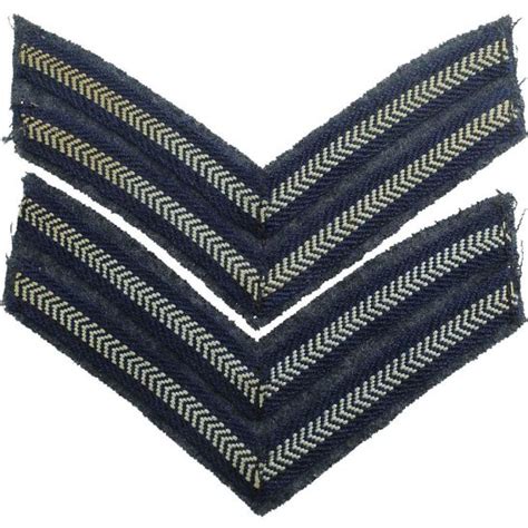 Ww2 Royal Air Force Raf Corporals Cloth Chevron Insignia Rank Stripes Pair