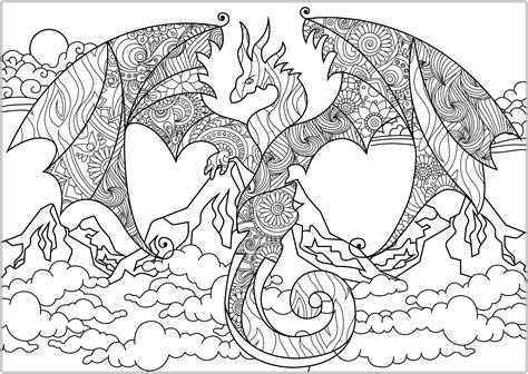 Mandala De Dragon Para Colorear Rincon Dibujos Dragones Para Colorear