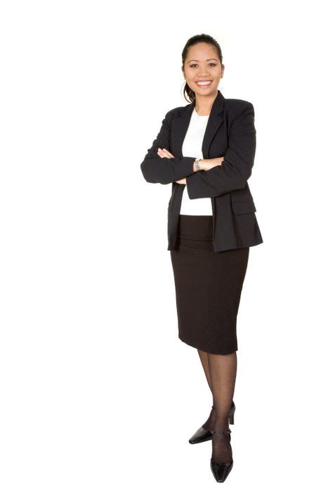Asian Business Woman Full Body Over A White Background Freestock Photos