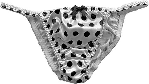 Satini Womens Polkadot Tanga Bikini Briefs Satin Panties Ebay