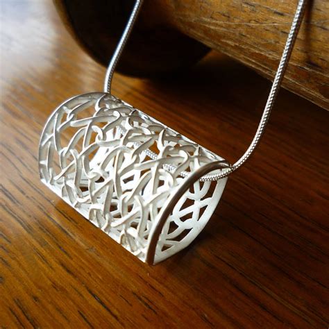 Silver Pillow Pendant By Kate Holdsworth Designs
