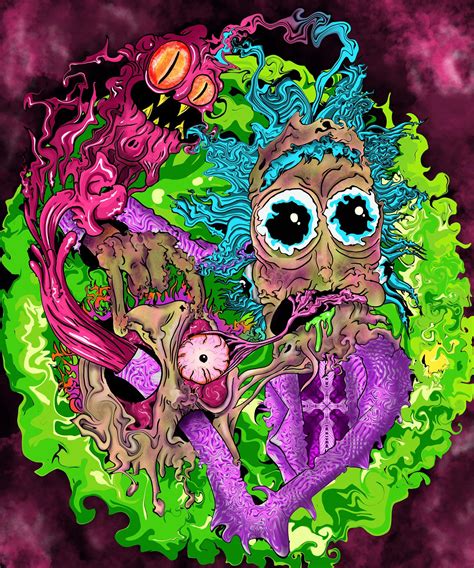 Check out this fantastic collection of rick and morty trippy wallpapers, with 22 rick and morty trippy background images for your desktop, phone or tablet. Trippy rick and morty👁👽 : Currentlytripping