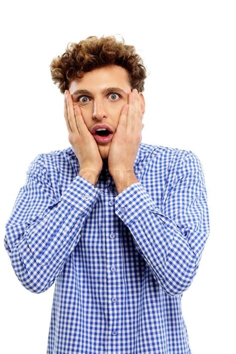 Surprised Young Man Isolated On The Stock Image Colourbox