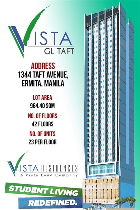 Vista Residences Gl Taft Condominium 1344 Taft Avenue Ermita Manila