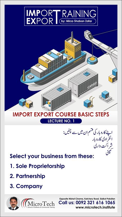 Free Import Export Training Coaching In Sialkot Training Classes