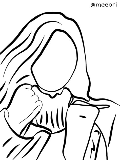 Outline Drawing Of A Girl Free Download On Clipartmag