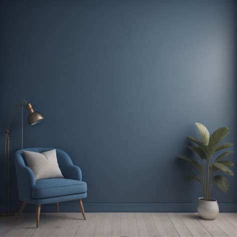 Premium Photo Blue Wall