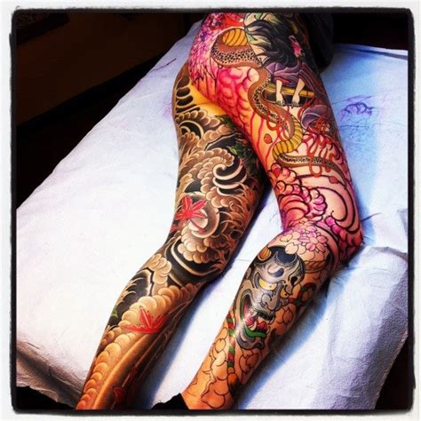 amazing both legs japanese tattoo for girls best tattoo ideas