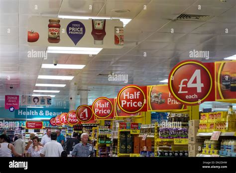Tesco Supermarket Special Offer Signs Uk Stock Photo Alamy