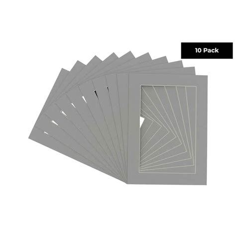 Pack Of Ten 22x26 Mats Bevel Cut For 18x20 Photos Acid Free Mid Grey