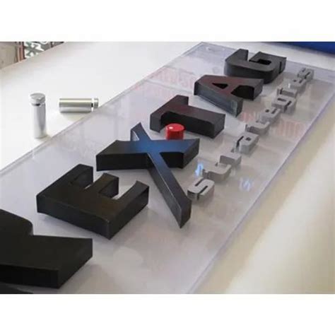 Black 3d Acrylic Laser Cut Letter Signage Board At Rs 950square Feet