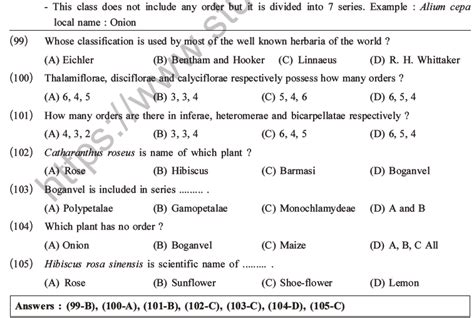 Neet Biology Classification Of Plant Kingdom Mcqs Set A Multiple