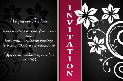 Je veux avoir un modèle de carte d'invitation à un anniversaire de mariage, un 50ème! modele faire part deces gratuit - Modele de lettre type