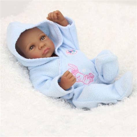 10 Inch Baby Doll Black Girl Full Silicone Body Reborn Baby Dolls Cute
