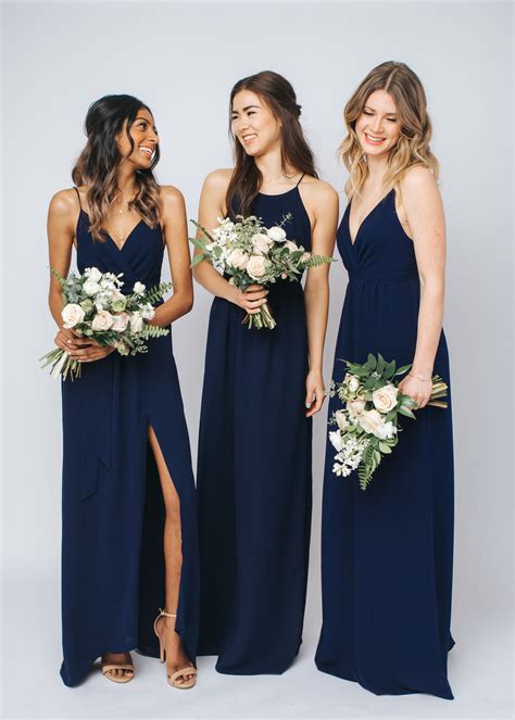 Gorgeous Mix And Match Bridesmaids Dresses In Navy Your Bridesmaids