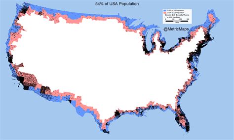 More Than Half Of The Us Population Lives In This Thin Border Line