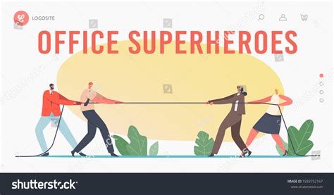Gender Team Rivalry Office Superheroes Fighting Stock Vector Royalty Free 1933752167