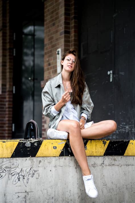 How To Combine A White Shirt Dress And A Bomber Jacket