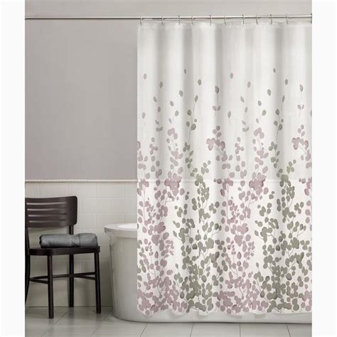 Blue & grey flowers fabric shower curtain. Polyester Floral/purple Floral Shower curtain at Lowes.com