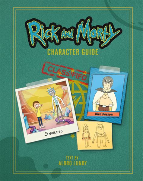 Rick And Morty Character Guide Hc Profile Dark Horse Comics