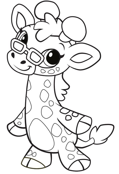 Cute Cartoon Giraffe Coloring Page Free Printable Coloring Pages For Kids