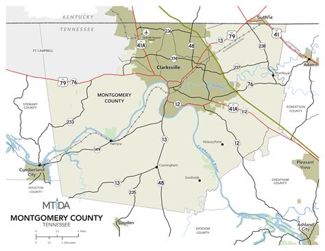 Montgomery County Tn Map