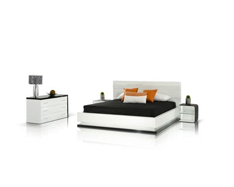Infinity Contemporary White Platform Bed W Lights Contemporary