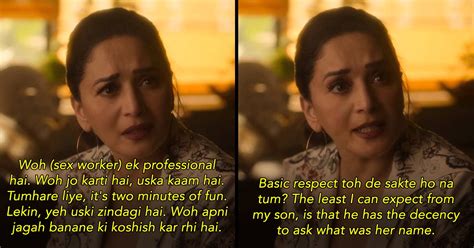 this fame game scene where madhuri schools her son on respecting sex workers is an important lesson