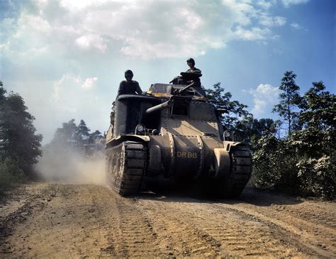 M3 And M4 Tanks In Fort Knox Through 11 Dazzling Color Photographs Shot