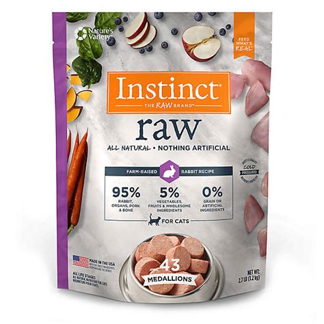 This formula is designed to fit the. Nature's Variety® Instinct® Raw Medallions Cat Food ...