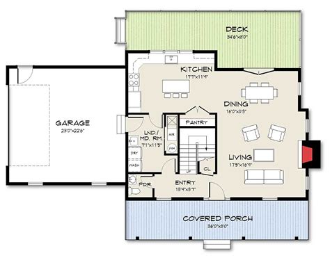 Plan 61400ev Exclusive Farmhouse Plan With Open Concept Living House