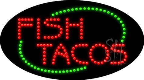 Fish Tacos Animated Led Sign Restaurant Led Signs