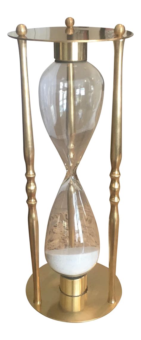 Vintage Mid Century Brass Hourglass Chairish