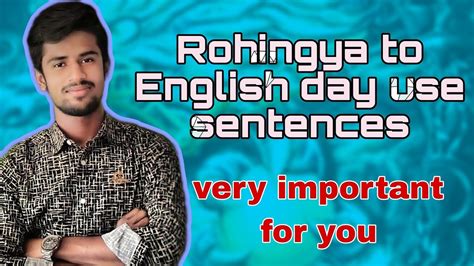 English To Rohingya Daily Use Sentences Very Essential English With