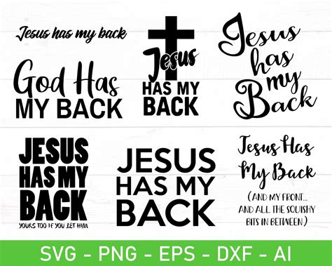 Jesus Has My Back Svg God Has My Back Svg Eps Dxf Ai Png Etsy