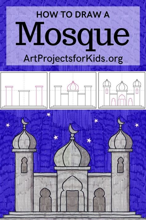 How To Draw A Mosque · Art Projects For Kids