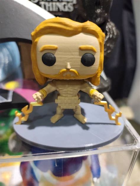 3D Printed Custom Funko Pop Naked Nude Thor Inspired Pixelated Etsy