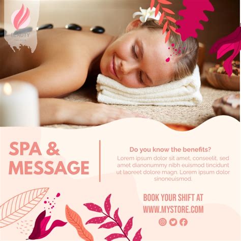 Plantilla De Spa And Massage Ads Postermywall
