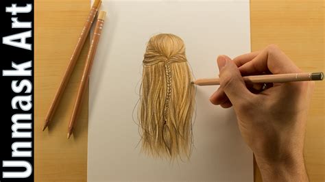 How To Draw Realistic Blonde Hair With Colored Pencils Youtube My Xxx Hot Girl