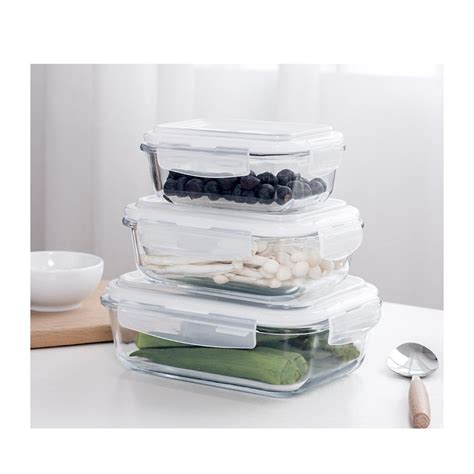 Is it safe to put a glass bowl in the oven? Glass Crisper Oven Glass Microwave Lunch Box Sealed Box ...